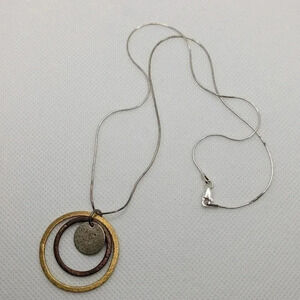 925 & brass and copper  necklace